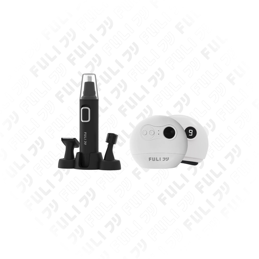 เซตผิวเนียนหน้าเรียว | FULI 4in1 Facial Trimmer + FULI Natural Stone Electric Gua Sha