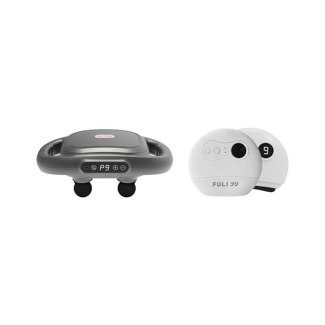 เซตไร้เหนียงผ่อนคลายกล้ามเนื้อ | FULI MaxRelief Muscle Massager + FULI Natural Stone Electric Gua Sha