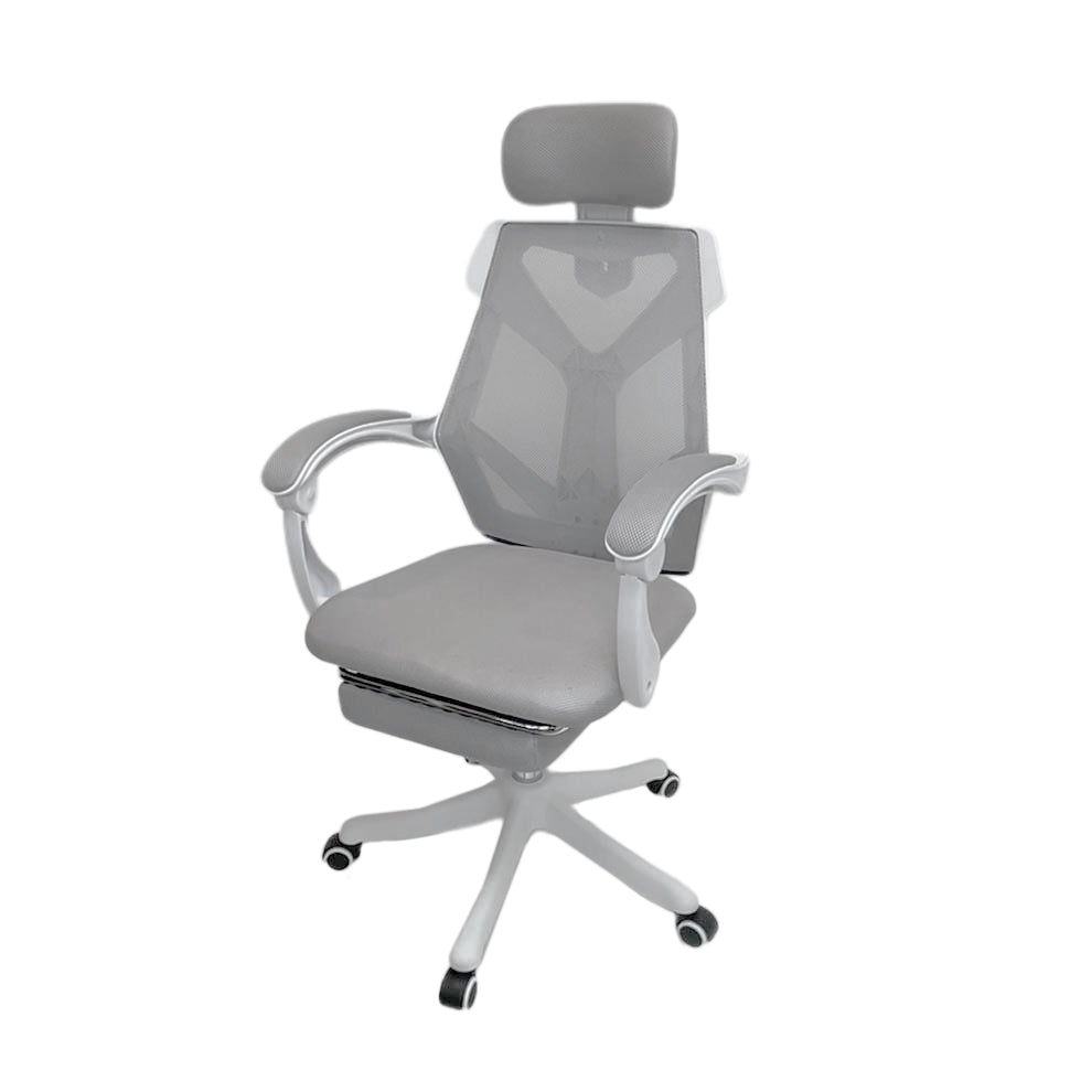 เซตทำงานฟินสุดคุ้ม FULI X8 ErgoChair - White ขาว + 3Memory Foam Lumbar Support Cushion Core O Shape Seat Cushions + Ergonomic Adjustable Desk